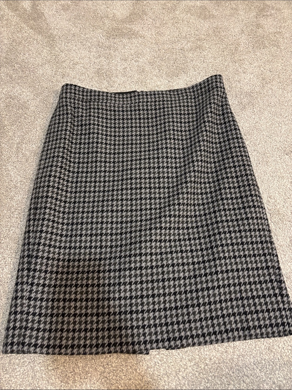 J. Crew Houndstooth Pencil Mini Skirt - Black & White